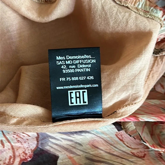 Mes Demoiselles sz EU 36 US 4 ruffled layered viscose blend dress NWT new cond - Picture 13 of 13